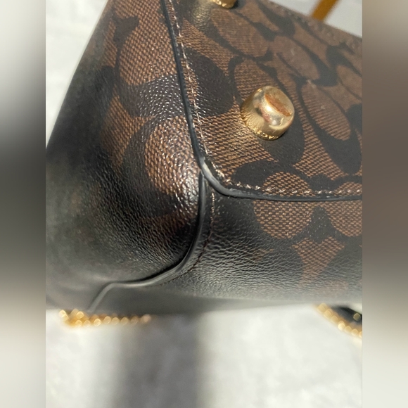 Coach Brown Cammie Chain Tote Bag New Purse - Picture 12 of 14